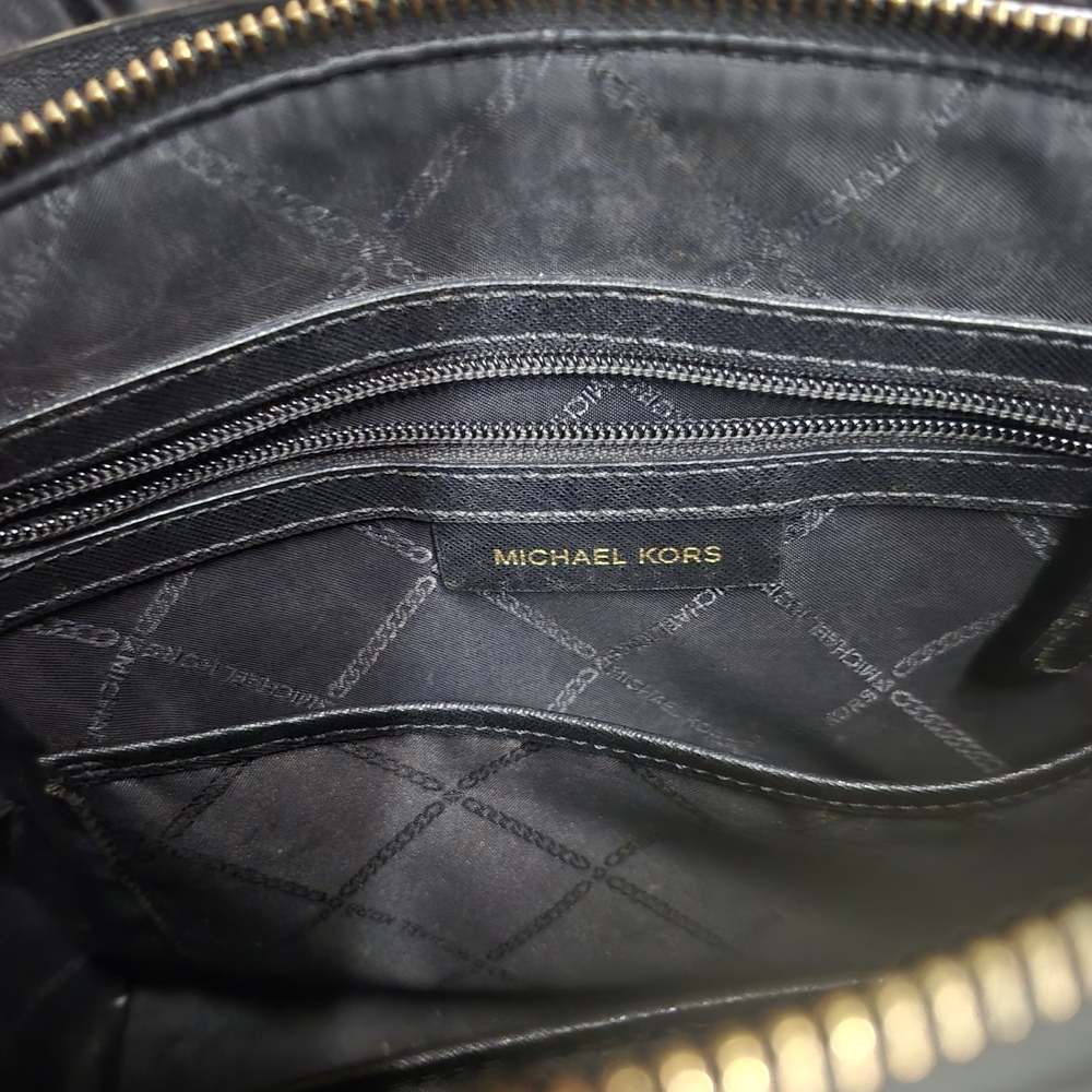 Michael Kors Black Tote with Gold Hardware - Picture 8 of 9
